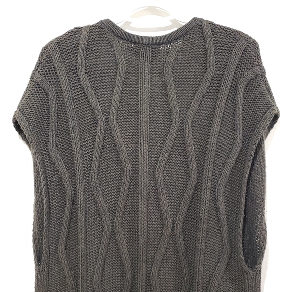 Pendleton Sleeveless Cashmere Blend Open Front Cardigan Sz L P Olive Green Knit - Picture 8 of 14